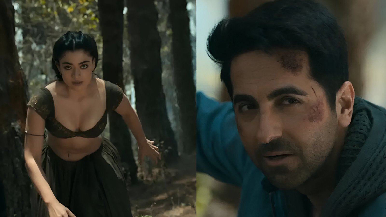 Thama Movie Teaser showing Ayushmann Khurrana and Rashmika Mandanna