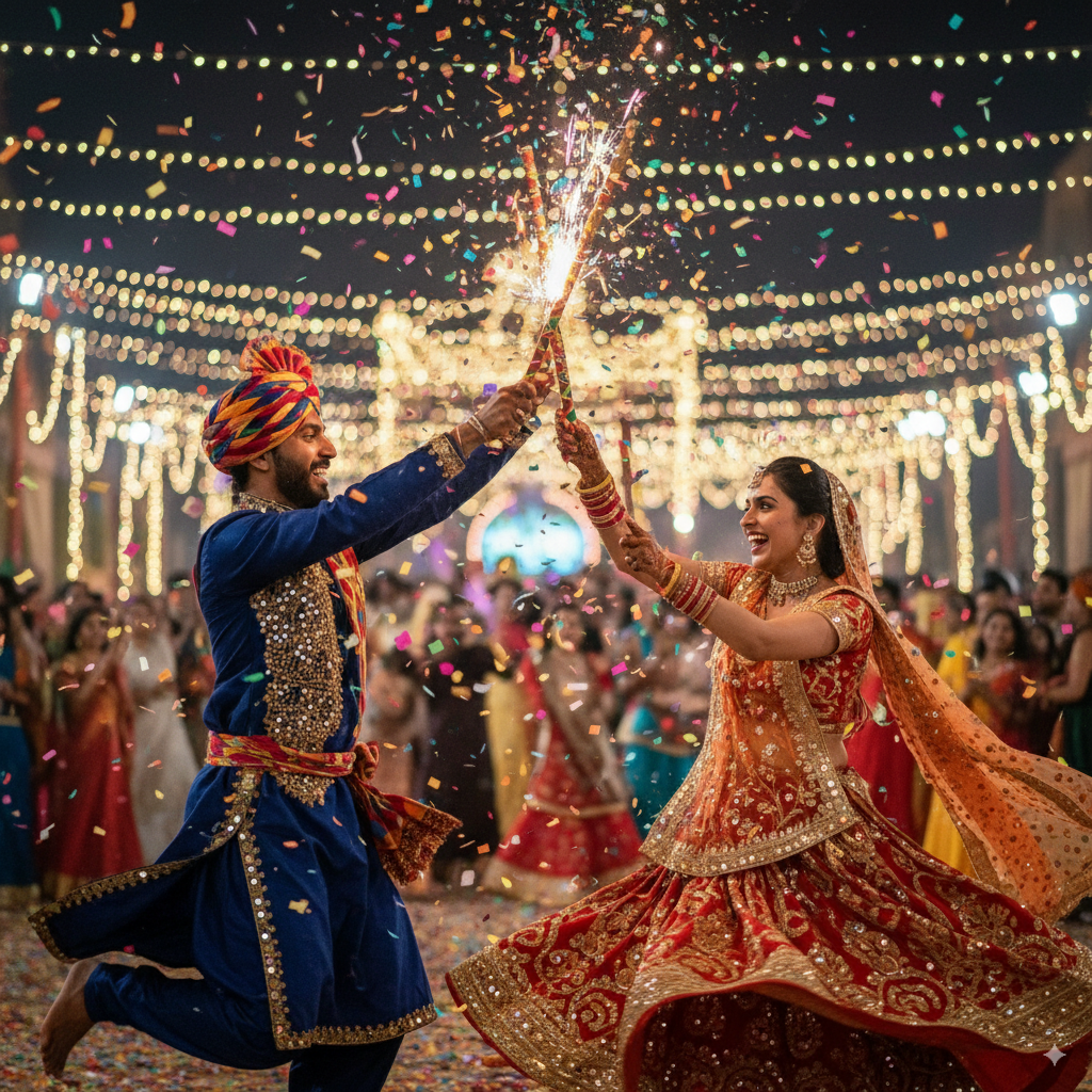 The Dandiya Clash from Google Gemini Navratri AI Photos