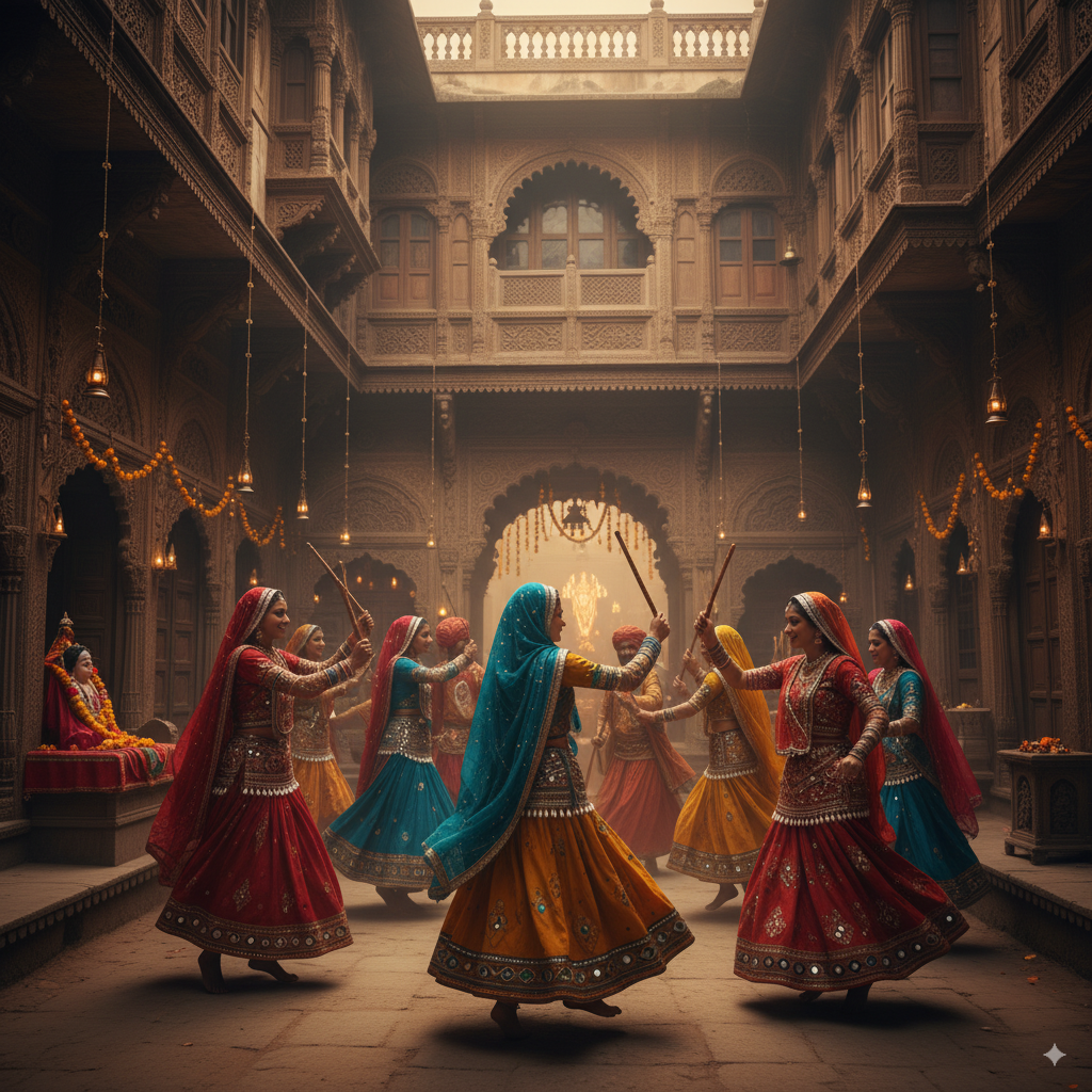 The Heritage Vibe from Google Gemini Navratri AI Photos